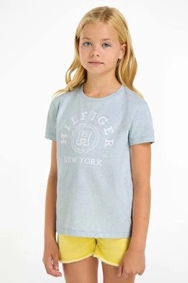 Zdjęcie produktu Tommy Hilfiger t-shirt bawełniany dziecięcy kolor niebieski