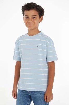 Zdjęcie produktu Tommy Hilfiger t-shirt bawełniany dziecięcy kolor niebieski wzorzysty