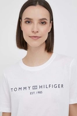 Zdjęcie produktu Tommy Hilfiger t-shirt bawełniany kolor biały WW0WW40276