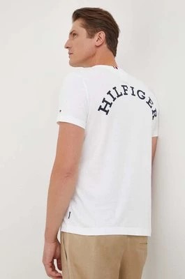Zdjęcie produktu Tommy Hilfiger t-shirt bawełniany męski kolor biały z nadrukiem MW0MW33686