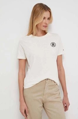 Zdjęcie produktu Tommy Hilfiger t-shirt damski kolor beżowy WW0WW40273