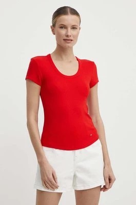 Zdjęcie produktu Tommy Hilfiger t-shirt damski kolor czerwony WW0WW41776