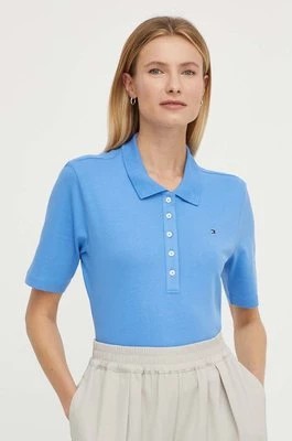 Zdjęcie produktu Tommy Hilfiger t-shirt damski kolor niebieski WW0WW37820