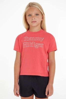 Zdjęcie produktu Tommy Hilfiger t-shirt dziecięcy kolor pomarańczowy