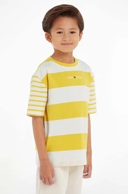 Zdjęcie produktu Tommy Hilfiger t-shirt dziecięcy kolor żółty wzorzysty