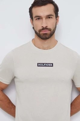 Zdjęcie produktu Tommy Hilfiger t-shirt męski kolor beżowy z aplikacją MW0MW33723