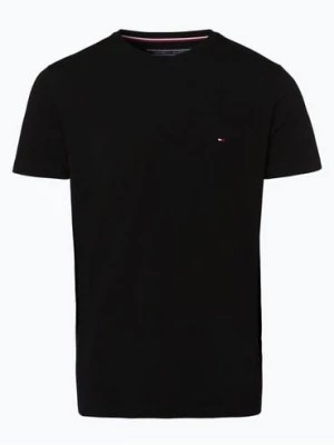 Zdjęcie produktu Tommy Hilfiger T-shirt męski Mężczyźni Dżersej czarny jednolity,