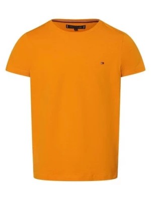 Zdjęcie produktu Tommy Hilfiger T-shirt męski Mężczyźni Dżersej pomarańczowy jednolity,