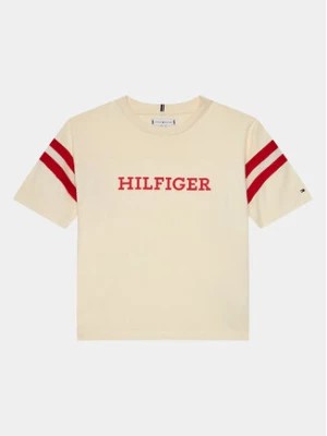 Zdjęcie produktu Tommy Hilfiger T-Shirt Monotype Varsity KG0KG07717 D Beżowy Relaxed Fit