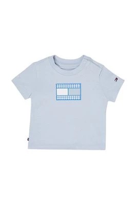 Zdjęcie produktu Tommy Hilfiger t-shirt niemowlęcy kolor niebieski z nadrukiem