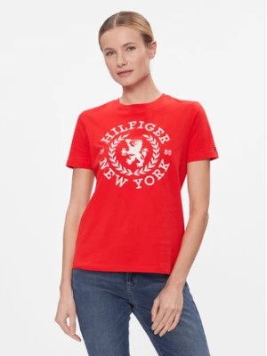 Zdjęcie produktu Tommy Hilfiger T-Shirt Reg Crest C-Nk Tee Ss WW0WW41058 Czerwony Regular Fit