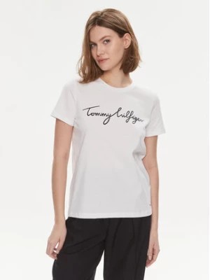 Zdjęcie produktu Tommy Hilfiger T-Shirt Signature WW0WW41674 Biały Regular Fit