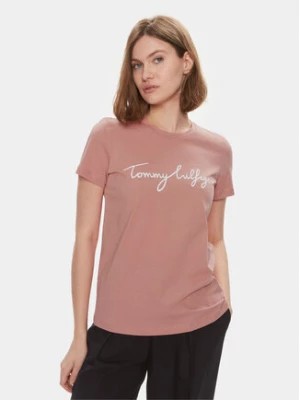 Zdjęcie produktu Tommy Hilfiger T-Shirt Signature WW0WW41674 Różowy Regular Fit