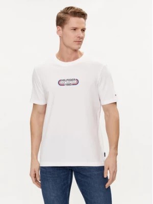 Zdjęcie produktu Tommy Hilfiger T-Shirt Track Graphic MW0MW34429 Biały Regular Fit