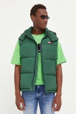 Zdjęcie produktu Tommy Jeans bezrękawnik puchowy męski kolor zielony zimowy