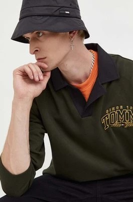 Zdjęcie produktu Tommy Jeans bluza bawełniana męska kolor brązowy z aplikacją