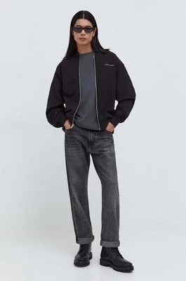 Zdjęcie produktu Tommy Jeans bluza bawełniana męska kolor czarny gładka DM0DM18406