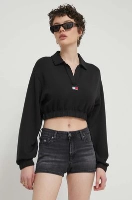 Zdjęcie produktu Tommy Jeans bluza damska kolor czarny z aplikacją DW0DW17785