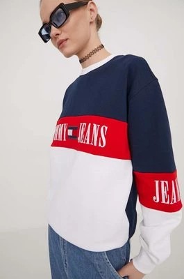 Zdjęcie produktu Tommy Jeans bluza damska kolor granatowy wzorzysta DW0DW17514