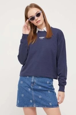Zdjęcie produktu Tommy Jeans bluza damska kolor granatowy z nadrukiem