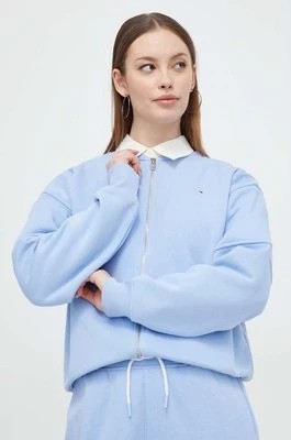 Zdjęcie produktu Tommy Jeans bluza damska kolor niebieski gładka DW0DW17957