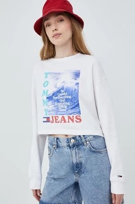 Zdjęcie produktu Tommy Jeans bluza DW0DW12647.PPYY damska kolor biały z nadrukiem