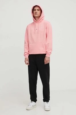 Zdjęcie produktu Tommy Jeans bluza męska kolor różowy z kapturem z aplikacją DM0DM17985