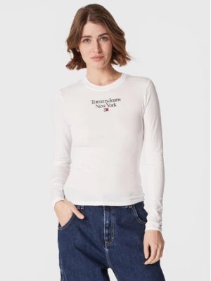 Zdjęcie produktu Tommy Jeans Bluzka Essential Logo DW0DW14900 Biały Slim Fit