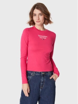 Zdjęcie produktu Tommy Jeans Bluzka Essential Logo DW0DW14900 Różowy Slim Fit