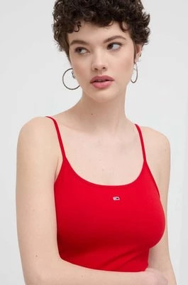 Zdjęcie produktu Tommy Jeans body damskie kolor czerwony DW0DW17993