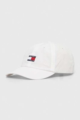 Zdjęcie produktu Tommy Jeans czapka z daszkiem bawełniana kolor biały AW0AW15848