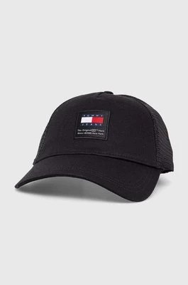 Zdjęcie produktu Tommy Jeans czapka z daszkiem kolor czarny z aplikacją AM0AM12017