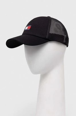Zdjęcie produktu Tommy Jeans czapka z daszkiem kolor czarny z aplikacją AM0AM12139