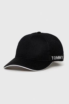 Zdjęcie produktu Tommy Jeans czapka z daszkiem kolor czarny z nadrukiem