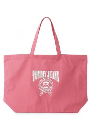 Zdjęcie produktu Tommy Jeans Damska torba shopper Kobiety Bawełna wyrazisty róż nadruk,