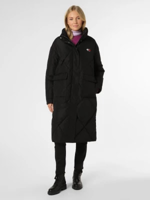 Zdjęcie produktu Tommy Jeans Damski płaszcz pikowany Kobiety Sztuczne włókno czarny jednolity,