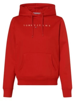 Zdjęcie produktu Tommy Jeans Damski sweter z kapturem Kobiety czerwony jednolity,