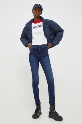 Zdjęcie produktu Tommy Jeans jeansy Sylvia damskie kolor granatowy DW0DW17151