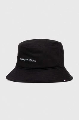Zdjęcie produktu Tommy Jeans kapelusz bawełniany kolor czarny bawełniany AW0AW15844