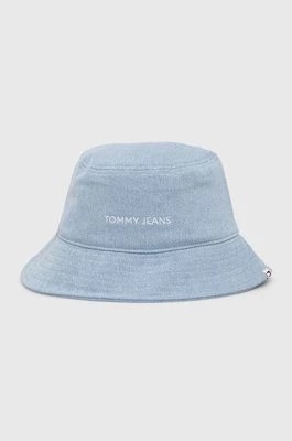 Zdjęcie produktu Tommy Jeans kapelusz jeansowy kolor niebieski bawełniany AW0AW16223