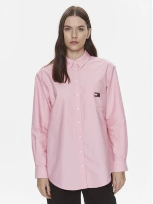 Zdjęcie produktu Tommy Jeans Koszula Badge Boyfriend DW0DW17351 Różowy Relaxed Fit