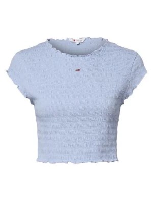 Zdjęcie produktu Tommy Jeans Koszulka damska Kobiety Bawełna niebieski jednolity,