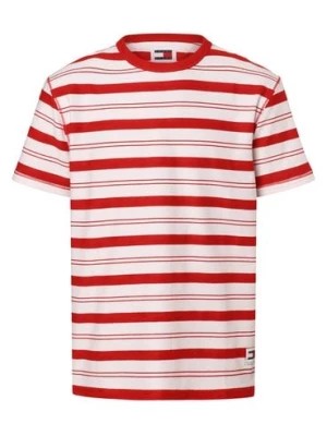 Zdjęcie produktu Tommy Jeans Koszulka męska Mężczyźni Bawełna czerwony|biały w paski,