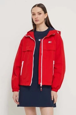 Zdjęcie produktu Tommy Jeans kurtka damska kolor czerwony przejściowa DW0DW17747