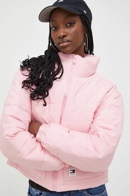 Zdjęcie produktu Tommy Jeans kurtka damska kolor różowy zimowa oversize DW0DW17435