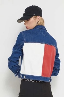 Zdjęcie produktu Tommy Jeans kurtka jeansowa damska kolor granatowy przejściowa