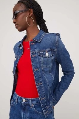 Zdjęcie produktu Tommy Jeans kurtka jeansowa damska kolor niebieski przejściowa DW0DW17215