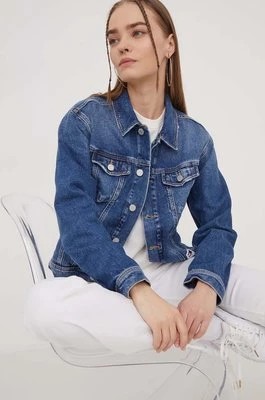 Zdjęcie produktu Tommy Jeans kurtka jeansowa damska kolor niebieski przejściowa DW0DW16986