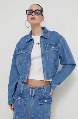 Zdjęcie produktu Tommy Jeans kurtka jeansowa damska kolor niebieski przejściowa DW0DW17656