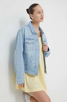 Zdjęcie produktu Tommy Jeans kurtka jeansowa damska kolor niebieski przejściowa DW0DW17662